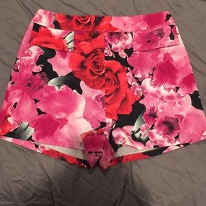XXI Rose Print Shorts